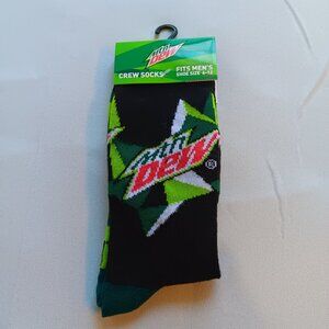 Mountain Dew Novelty Odd Sox‎ Crew Socks Men's Size 6-12 New In Package D28